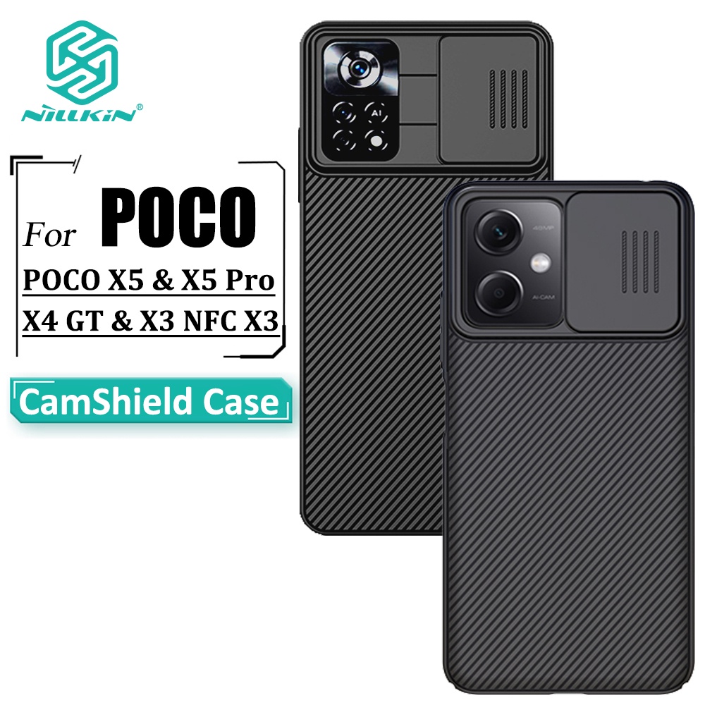 Nillkin CamShield กรณี POCO F6 Pro X6 Pro F5 Pro X5 Pro X4 GT M6 Pro X3 NFC X3 Pro F6 กรณี Matte Luxury Hard PC Anti ลายนิ ้ วมือกันกระแทกปกหลัง