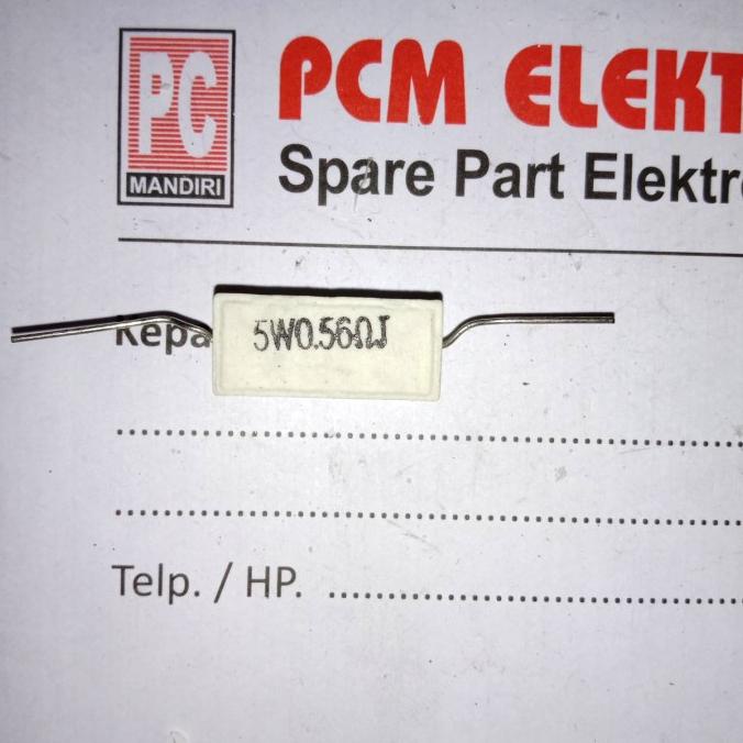 R 0.56 โอห์ม 0R56 0.56Ohm 5w 5watt 5 วัตต์ Resistor pcmelektrob90 รับส่วนลดเลย