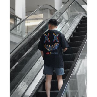 เสื้อยืด ลาย RIC R*CKY IS CLOWN NANO JOKER PLAYER สีดํา