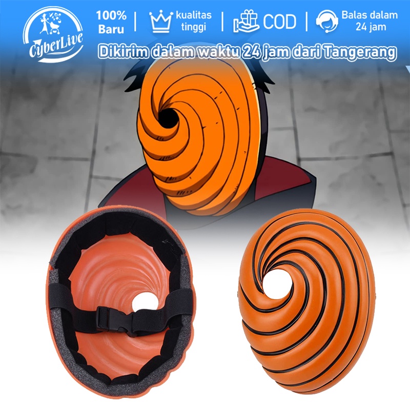 หน้ากาก Obito Orange Tobi Obito Uchiha Naruto คอสเพลย์อะนิเมะคอสเพลย์ญี่ปุ่นเครื่องแต่งกายคอสเพลย์ N