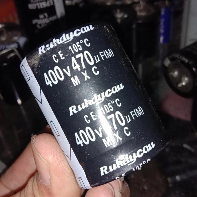 470uf 400v Elco Capacitor 470 uf 400v pcmelektrob9090 รับเลย