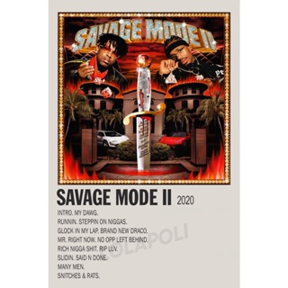 โปสเตอร์อัลบั้ม Savage Mode II-21 Savage &amp; Metro Boomin