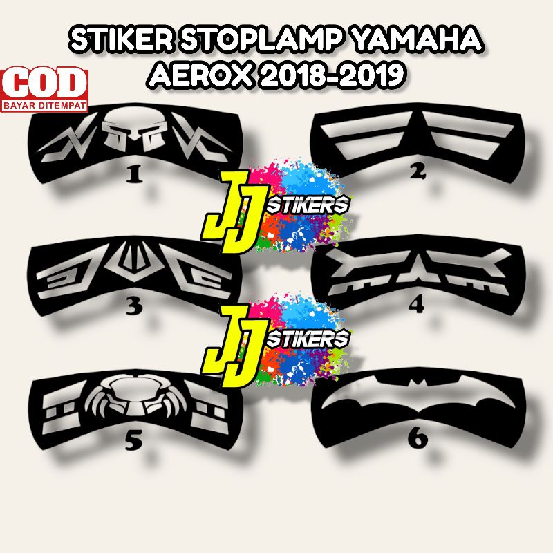 YAMAHA AEROX 2018 และสติ๊กเกอร์ STOPLAMP ปี 2019