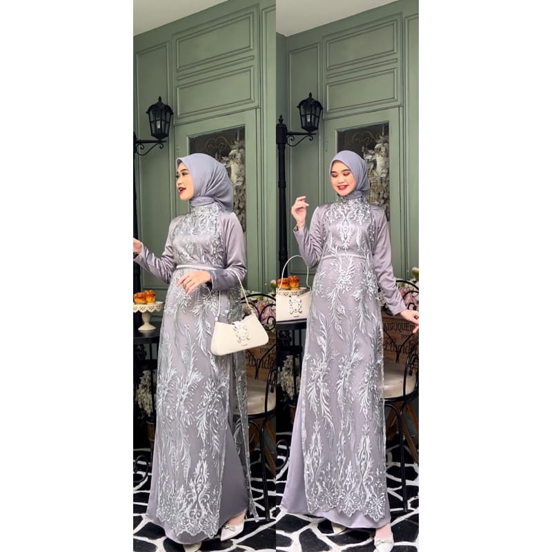 Ied SERIES!! Vabina INNER DRESS + BUSUI FRIENDLY + BELT SILK ARMANY SIZE M, L, XL, XXL KONDANGANGAN DRESS PARTY DRESS LAST EID DRESS FAMILY UNIFORM DRESS