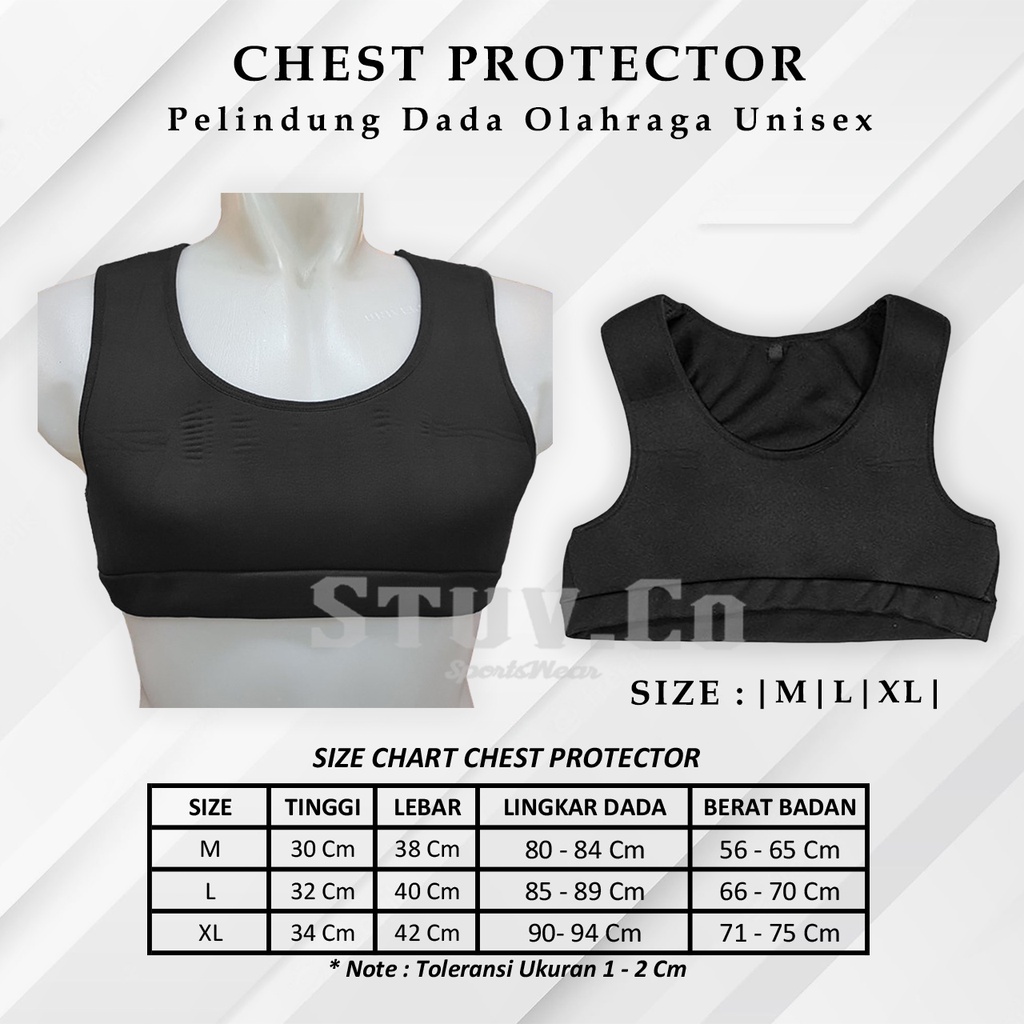 FOOTBALL VEST CHEST PROTECTOR SPORT BRA CHEST PROTECTOR สําหรับ FUTSAL FOOTBALL BASKETBALL UNISEX - รูปที่ 2