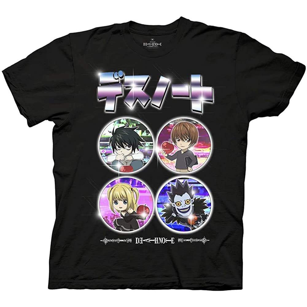 Kaos Junction Ripple Mens Death Note อะนิเมะเสื้อยืด Death Note Light Yagami Mens เสื้อแฟชั่น - Deat