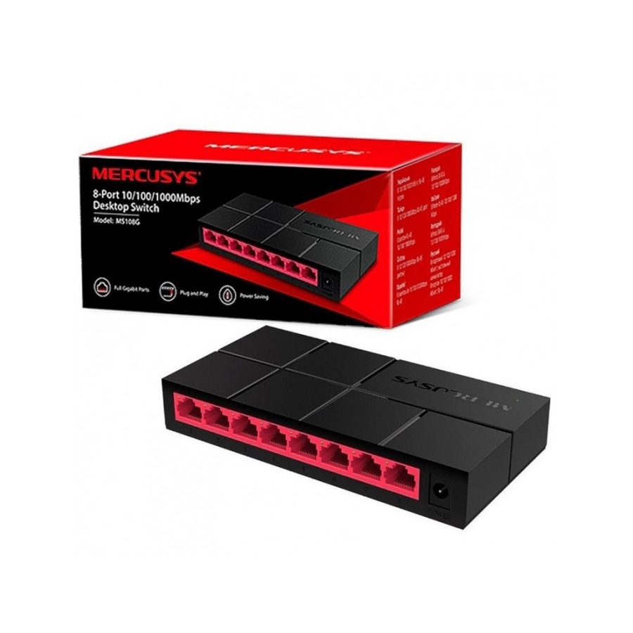 Mercusys MS108G 8 พอร์ต 1000Mbps Desktop Switch