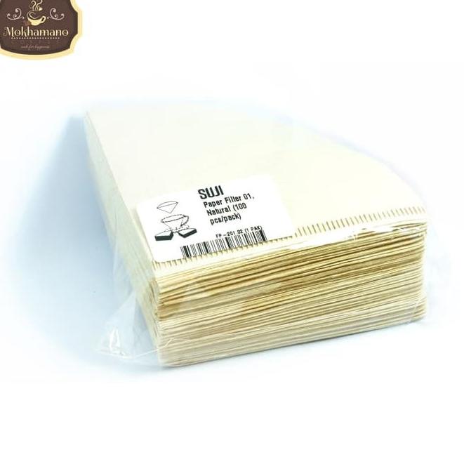 ใหม่ล่าสุด SUJI V60 กระดาษกรองกาแฟ / ตลับกรองกาแฟ VCF-01-100M (สีน้ําตาล)