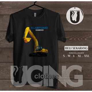 เสื้อยืด พิมพ์ลายรถขุด Sumitomo SH480HD สําหรับผู้ชาย