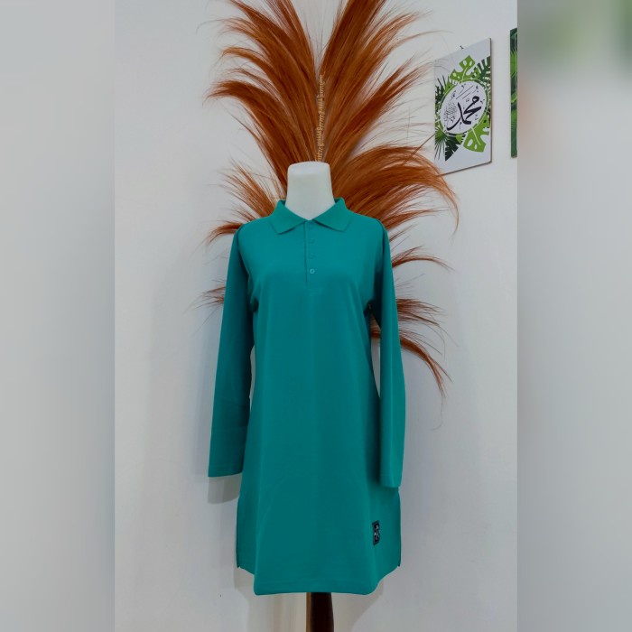 Khimar Syari [ตอนที่ 2] เสื้อยืดคอปกโปโล Muslimah Nursing Friendly - Tosca, S G5P2