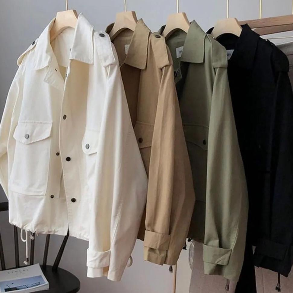 เสื้อแจ็คเก็ตผู้หญิง SUWON JACKET AMERICAN DRILL เสื้อแจ็คเก็ตสไตล์เกาหลี