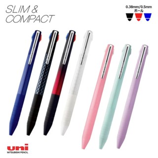 Uni Jetstream ปากกาลูกลื่น 0.38 มม. 0.5 มม. SXE3-JSS 3 สี