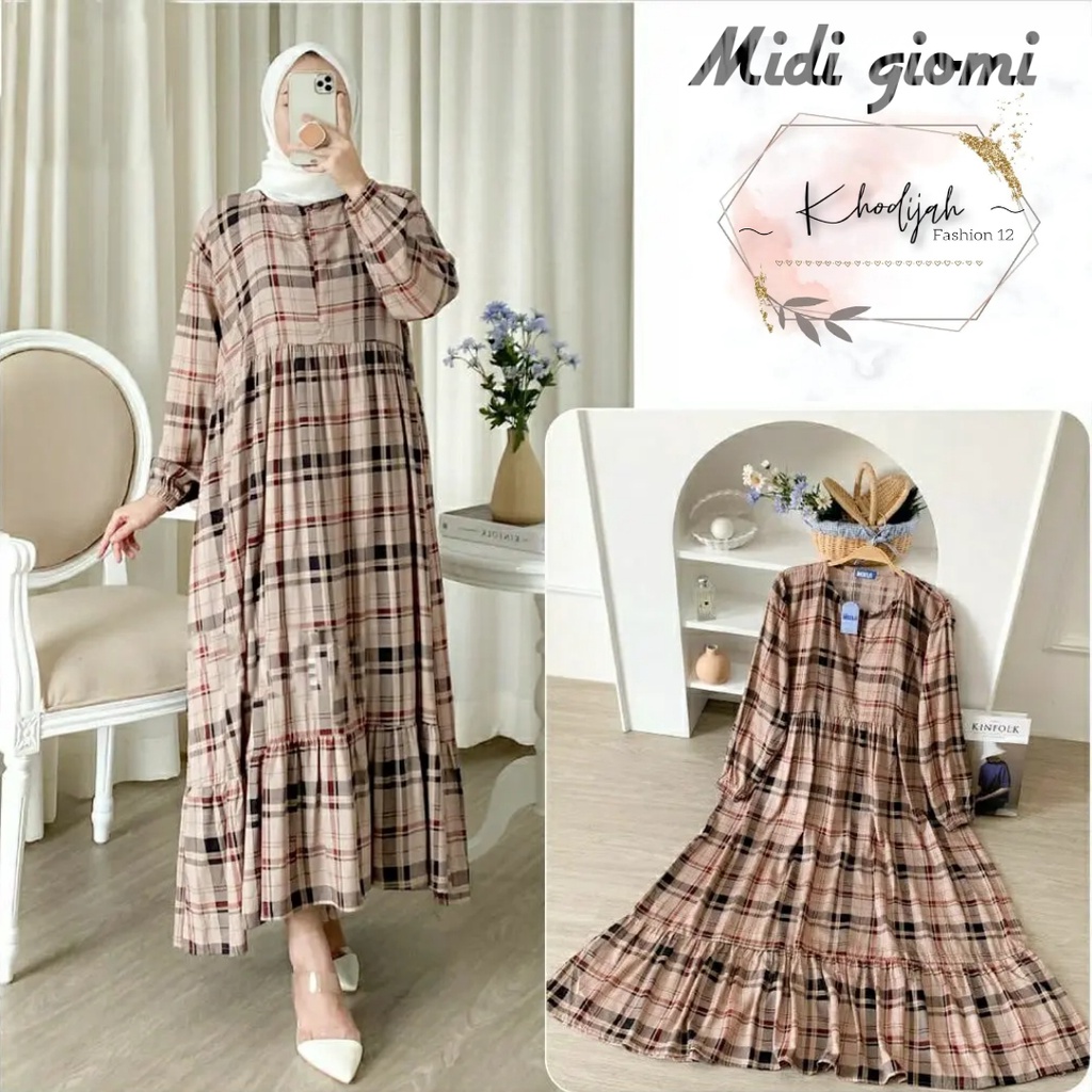 ใหม่ล่าสุด GIOMI - MOA - SANSO MIDI DRESS RAYON MOTIF / HOMEYDRESS RAYON / ZIONA MAXI DRESS PREMIUM