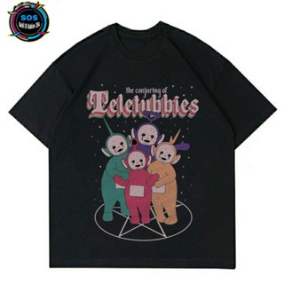 เสื้อยืด พิมพ์ลายการ์ตูน TELETUBBIES สไตล์วินเทจ สําหรับเด็ก และผู้ใหญ่