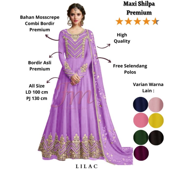 Femme Ols - Maxi Shilpa / Gamis Dress / Indian Dress / Womens Maxi Fashion