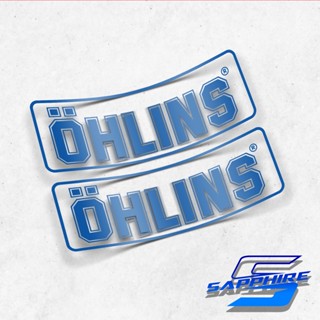 สติกเกอร์ Ohlins Upsidedown สีฟ้า สําหรับติดด้านหน้ารถยนต์