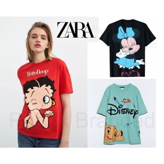 เสื้อยืด พิมพ์ลายดิสนีย์ Zara สําหรับเด็กผู้ชาย และผู้หญิง ขายส่งจากโรงงาน