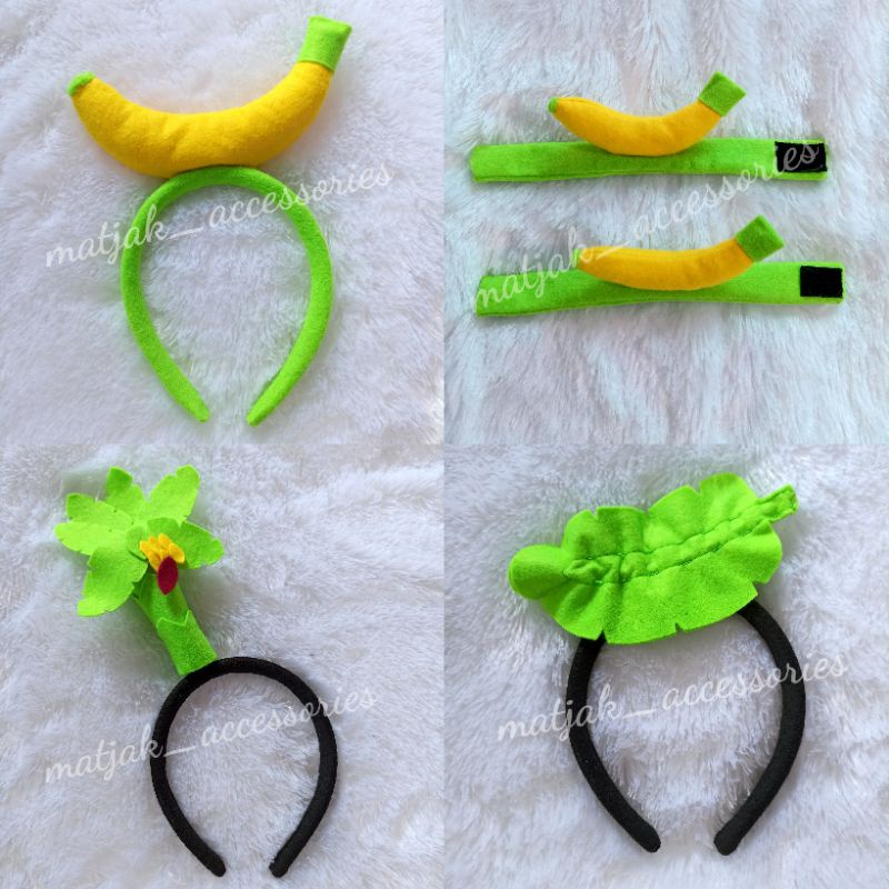 Banana Tree Leaf Theme ที่คาดผมผลไม้ Banana Chaca สร้อยข้อมือสําหรับเครื่องแต่งกาย
