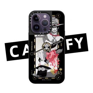 [CASETIFY] เคสโทรศัพท์มือถือแบบกระจกแข็ง กันกระแทก ลายการ์ตูนวันพีซ สําหรับ iPhone 11 12 13 14 pro max ip 13 pro max ip 12 pro max ip 14 pro max ip 14 pro