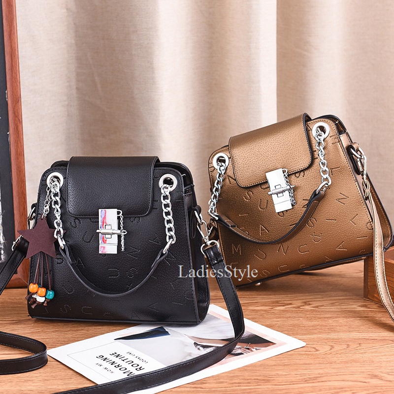 LADIESSTYLE - กระเป๋าผู้หญิง กระเป๋าสะพาย หนัง PU 23 Cm x 9 Cm x 21 Cm - 930 Grams [306]