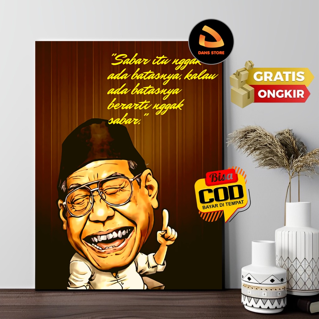 Gus Dur โปสเตอร์ Gusdur ตกแต่งผนังสําหรับตกแต่งบ้าน Walldecor GD300