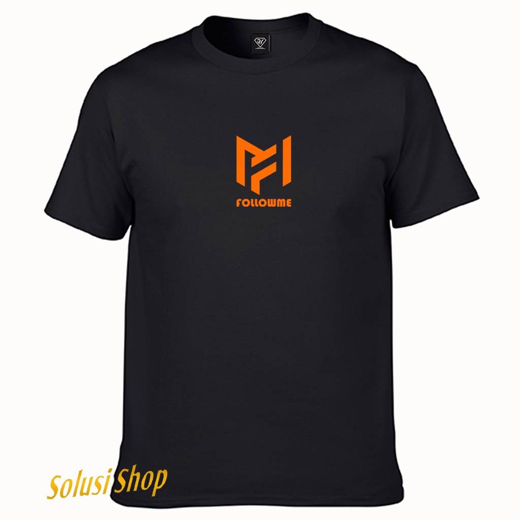 Shop solution - เสื้อยืดแขนสั้น Follome พร้อมโลโก้ข้อความ Orange Motif - Premium Distro