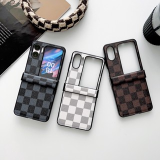 3in1 เคสโทรศัพท์มือถือ แบบบางพิเศษ ปิดด้านหลัง ลายตาราง Dermatoglyph สําหรับ OPPO FIND N2