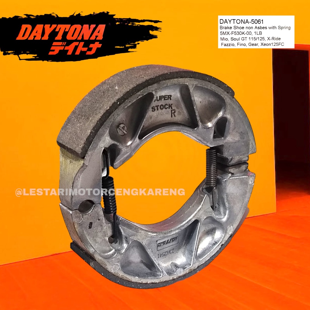 ผ้าเบรกหลัง MIO NUVO JUPITER MX SOUL GT FAZZIO DAYTONA 5061