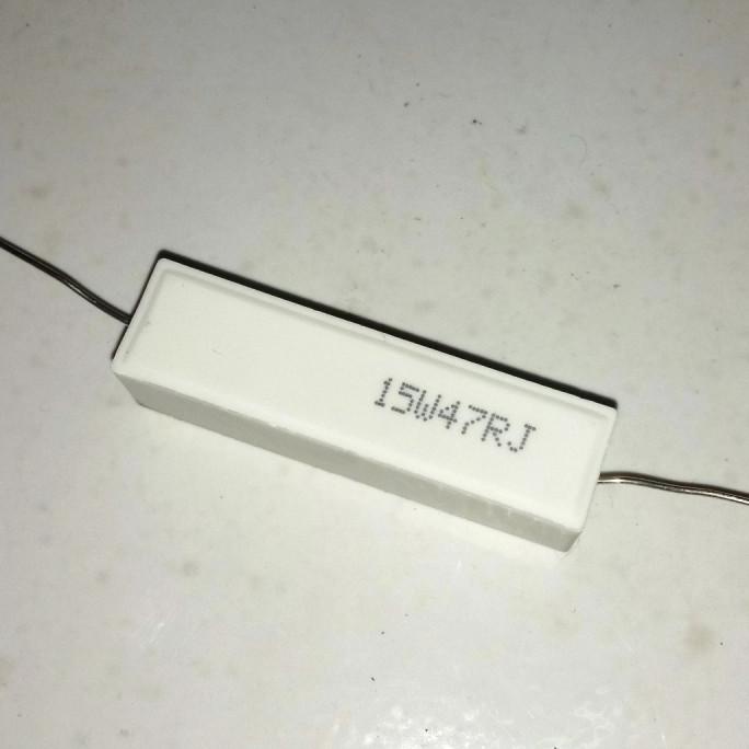 15W47RJ 15WATT RESISTOR 47 OHM pcmelektrob90 ซื้อเลย