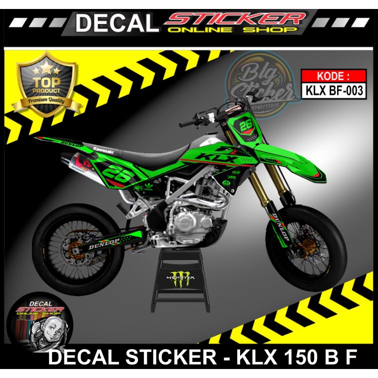 HIJAU สติ๊กเกอร์ KLX BF 150 DECAK สติ๊กเกอร์ COOL GREEN RACING VARIATION