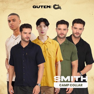 [Import] เสื้อเชิ้ตแขนสั้น คอปก พิมพ์ลาย Smith Camp สําหรับผู้ชาย