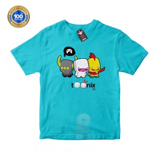 (ฟรีชื่อ) เสื้อยืด ผ้าฝ้าย พิมพ์ลายการ์ตูน MOTIF GAME TOONIX UNISEX สําหรับเด็ก