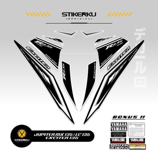 สติกเกอร์ EXCITER 135 SIMPLE Edition 1 สีดํา JUPITER MX135 135 LC 135 RC STRIPING STICKER STOCK DECAL สติกเกอร์ Variation 2010-2015 MX135