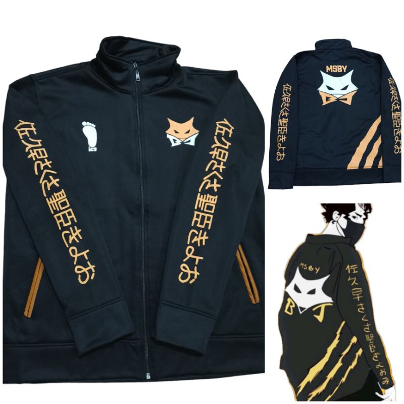 Haikyuu karasuno Fukodani อะนิเมะแจ็คเก็ต/Aoba Johsai msby สีดํา jackals