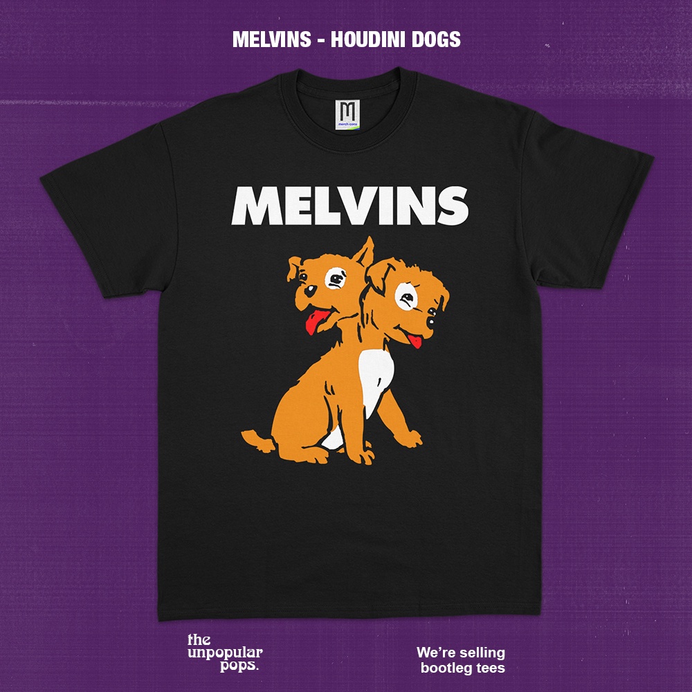 เสื้อยืดวง MELVINS - HOUDINI DOG Nirvana Soundgarden