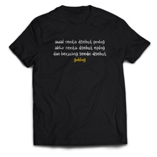 เสื้อยืด พิมพ์ลายโลโก้ Words Prologue Ends GOBLOG สําหรับผู้ชาย และผู้ใหญ่