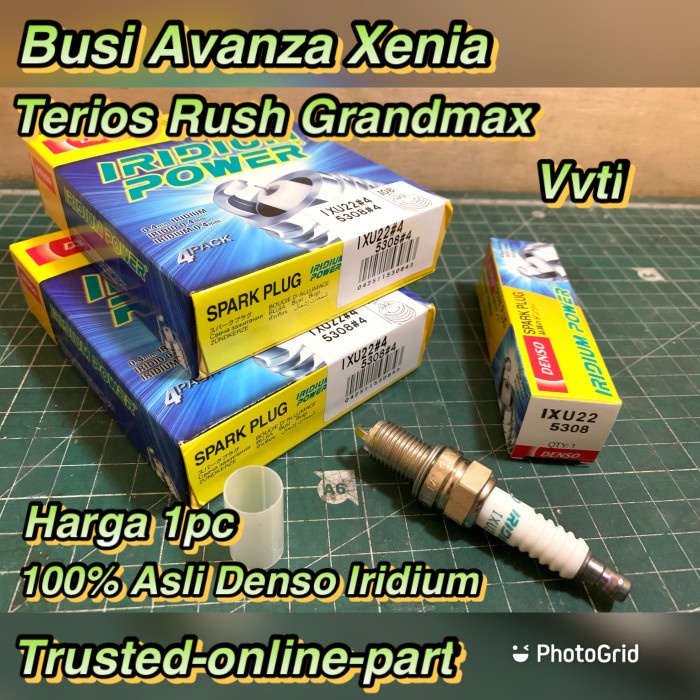 หัวเทียน Avanza Vvti Grandmax Rush Terios ของแท้ 100% Denso Ixu22 Code 143
