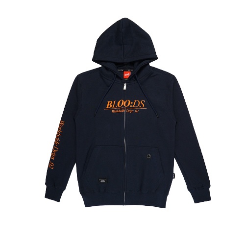 เสื้อกันหนาวมีฮู้ดสีกรมท่า Bloods Desputed