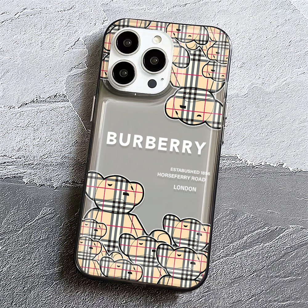 Soft Case Silicon TPU Transparency Burberry Bear สําหรับ IPphone 14 12 13 11 Pro Max 6 6S 7 8 Plus X