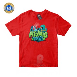 (ฟรีชื่อ) เสื้อยืด ผ้าฝ้าย พิมพ์ลาย UNISEX ATOMIC BRAWL GAME MOTIF COTTUN สําหรับเด็ก