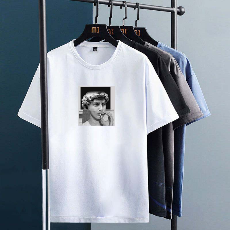 ฟรีสร้อยคอ OBS MEN & 39;S DAVID STATUE เสื้อยืด UNISEX QUALITY DIGITAL SCREEND DISTRO เสื้อยืด