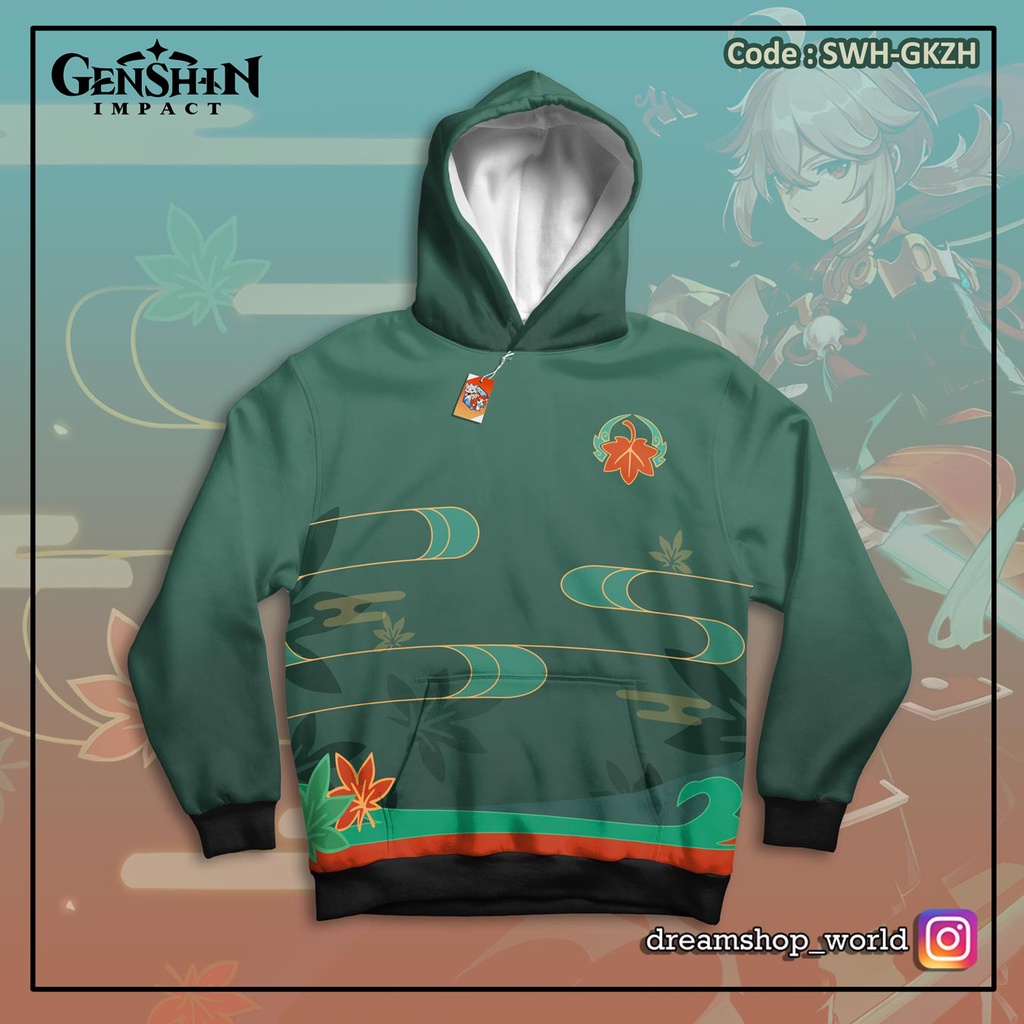 Kazuha Genshin Impact อะนิเมะเกม Hoodie เสื้อกันหนาว