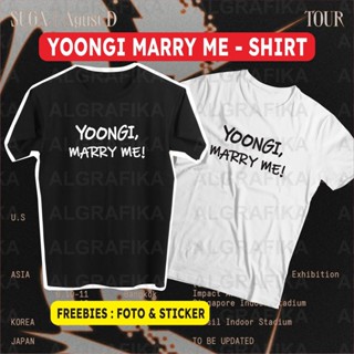 เสื้อยืด พิมพ์ลาย Yoongi marry me bts suga agustd kpop