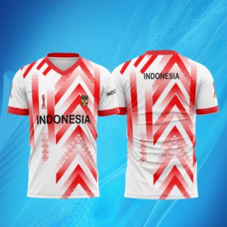 เสื้อกีฬาแขนสั้น ลายทีมชาติอินโดนีเซีย WORLD CUP 2023 U20 INDONESIA WORLD CUP 002