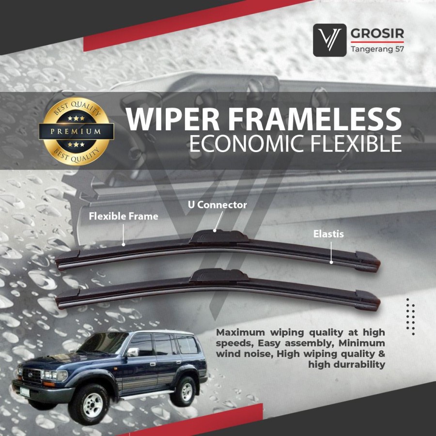 WIPER Landcruiser J80 1990-1997 FRAMELESS 2 ชิ้น
