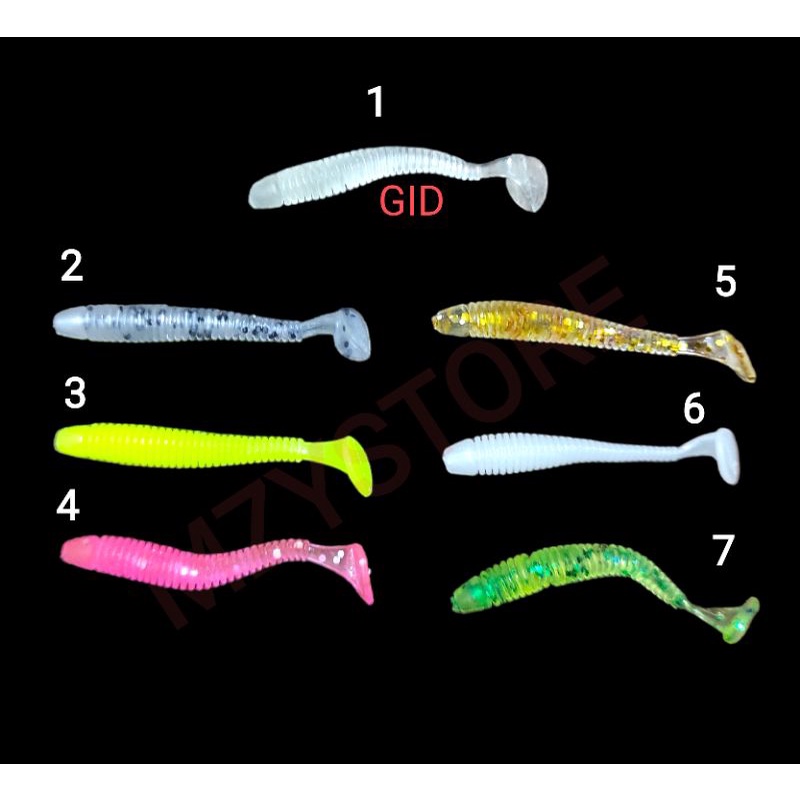 Softlure 5 ซม. Paddle Tail Lure Ajing Chewy Casting เหยื่อตกปลา