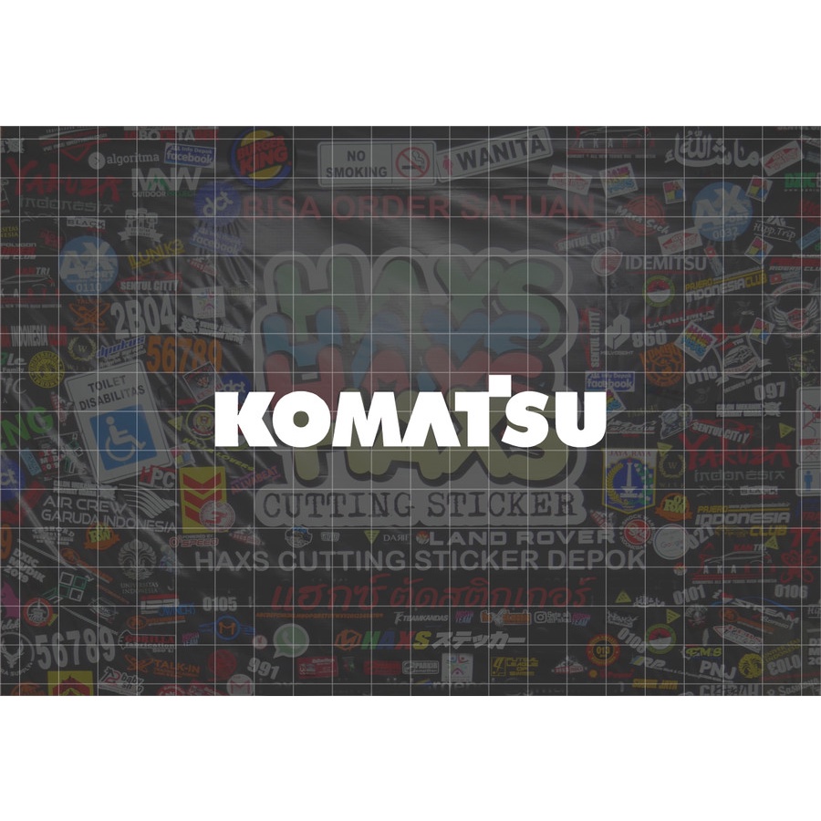 สติ๊กเกอร์ตัดโลโก้ Komatsu ขนาด 10 ซม. สําหรับรถจักรยานยนต์