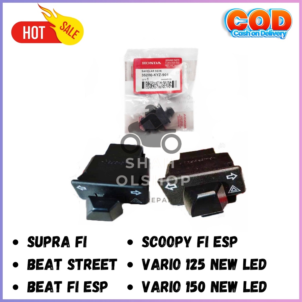 Tombol Sen switch button SEIN BEAT NEW ESP SCOOPY ESP STREET VARIO 35200-KYZ-901/ปุ่มสวิทช์