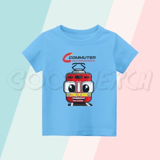 เสื้อยืด พิมพ์ลายการ์ตูน COMMUTER LINE สําหรับเด็ก