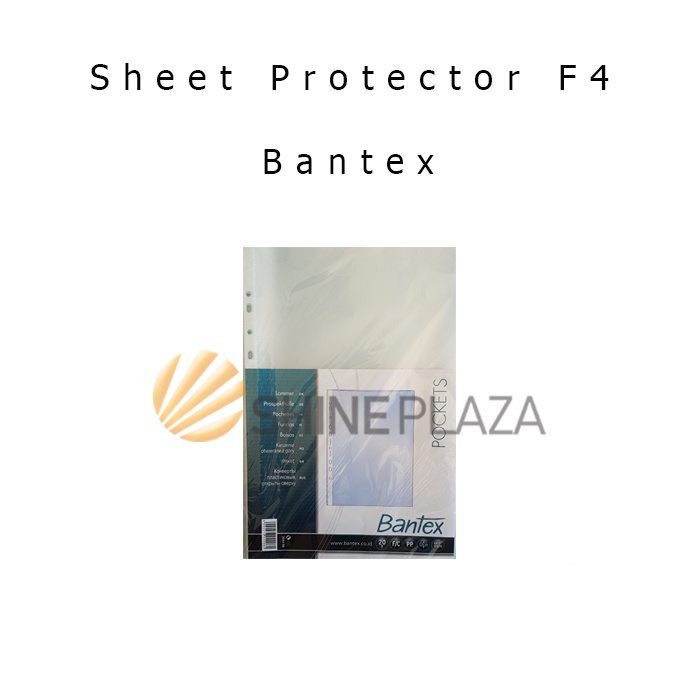 Bantex F4 Sheet Protector - แฟ้มพลาสติกเอกสาร PP Pocket Folio 1 แพ็ค มี 20 แผ่น